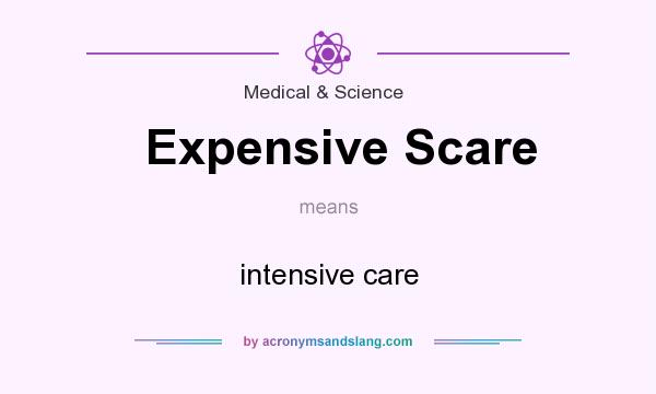 What does Expensive Scare mean? It stands for intensive care