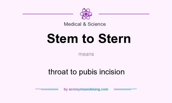 What does Stem to Stern mean? It stands for throat to pubis incision