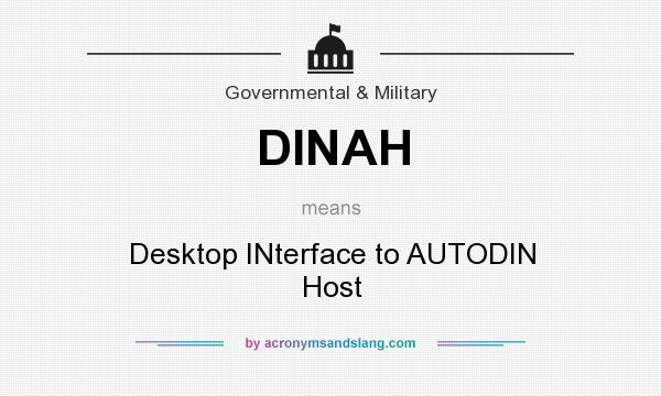 What does DINAH mean? It stands for Desktop INterface to AUTODIN Host
