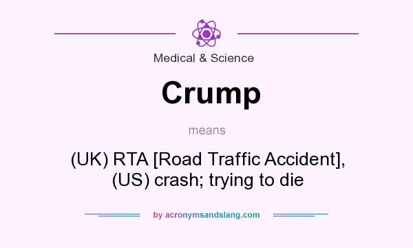 What does Crump mean? It stands for (UK) RTA [Road Traffic Accident], (US) crash; trying to die