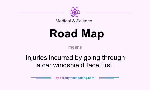 What does Road Map mean? It stands for injuries incurred by going through a car windshield face first.