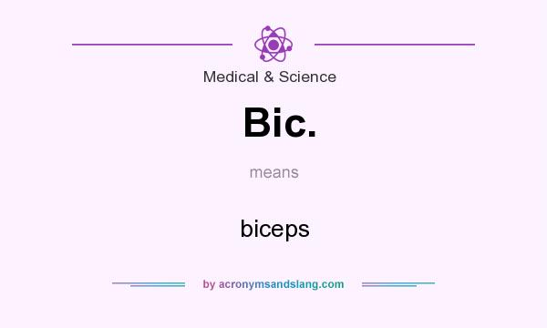 What does Bic. mean? It stands for biceps