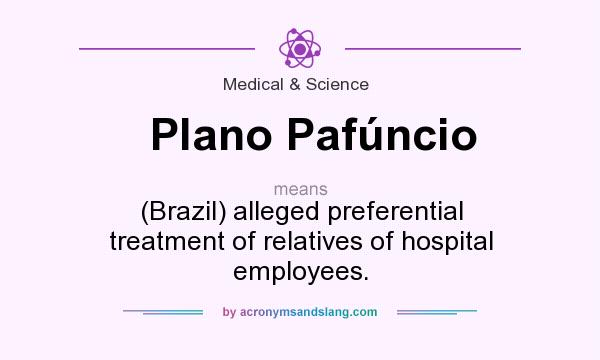 What does Plano Pafúncio mean? It stands for (Brazil) alleged preferential treatment of relatives of hospital employees.