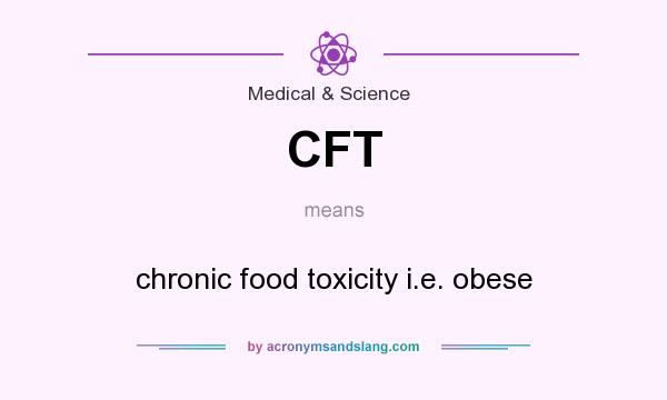 What does CFT mean? It stands for chronic food toxicity i.e. obese
