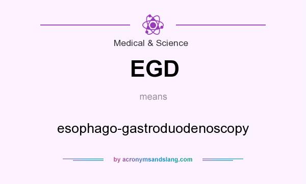 What does EGD mean? It stands for esophago-gastroduodenoscopy