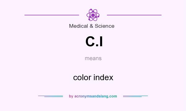 What does C.I mean? It stands for color index