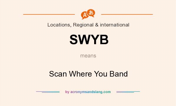 What does SWYB mean? It stands for Scan Where You Band