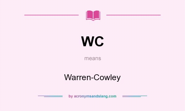 What does WC mean? It stands for Warren-Cowley