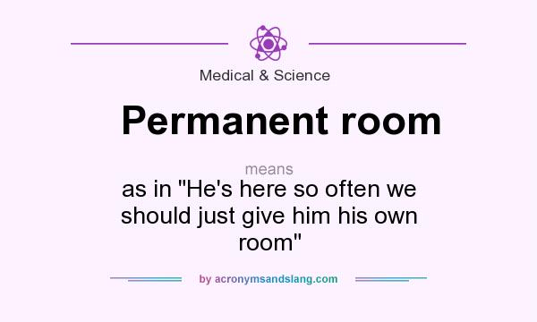 What does Permanent room mean? It stands for as in 