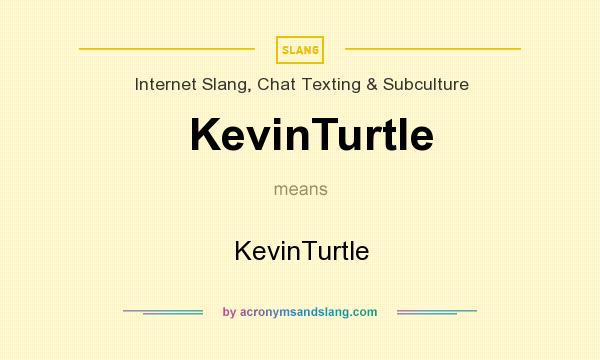 What does KevinTurtle mean? It stands for KevinTurtle