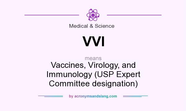 What does VVI mean? It stands for Vaccines, Virology, and Immunology (USP Expert Committee designation)