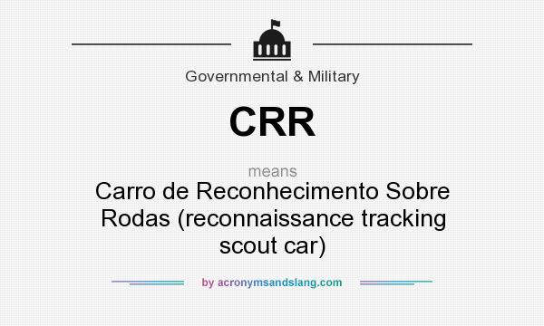 What does CRR mean? It stands for Carro de Reconhecimento Sobre Rodas (reconnaissance tracking scout car)