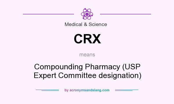 What does CRX mean? It stands for Compounding Pharmacy (USP Expert Committee designation)
