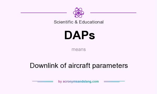 What does DAPs mean? It stands for Downlink of aircraft parameters