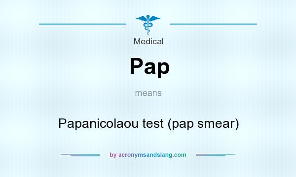 What does Pap mean? It stands for Papanicolaou test (pap smear)