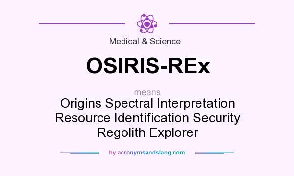 What does OSIRIS-REx mean? It stands for Origins Spectral Interpretation Resource Identification Security Regolith Explorer
