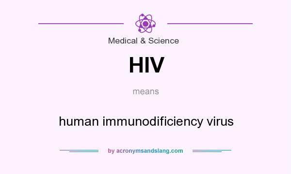 What does HIV mean? It stands for human immunodificiency virus