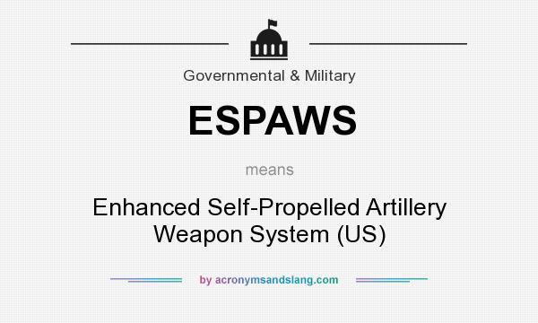What does ESPAWS mean? It stands for Enhanced Self-Propelled Artillery Weapon System (US)