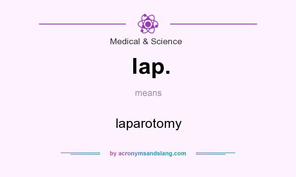 What does lap. mean? It stands for laparotomy