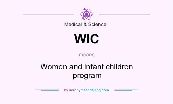 What does WIC mean? It stands for Women and infant children program
