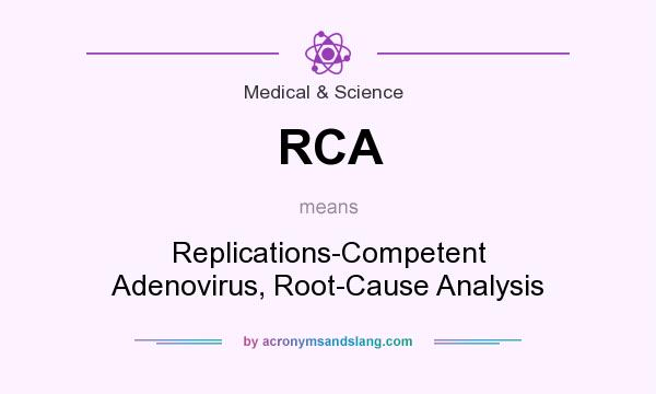 What does RCA mean? It stands for Replications-Competent Adenovirus, Root-Cause Analysis