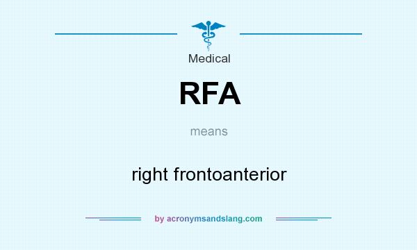 What does RFA mean? It stands for right frontoanterior