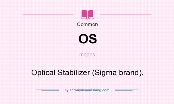 What does OS mean? It stands for Optical Stabilizer (Sigma brand).