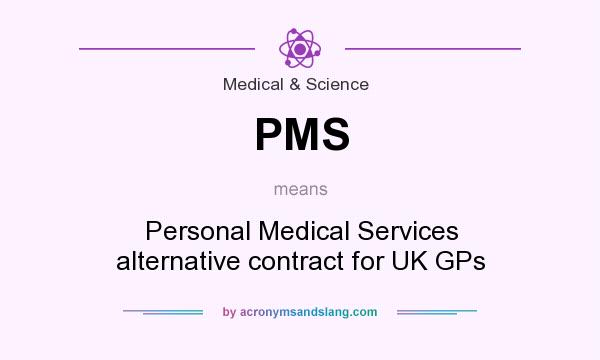 What does PMS mean? It stands for Personal Medical Services alternative contract for UK GPs