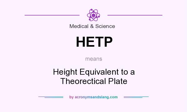 What does HETP mean? It stands for Height Equivalent to a Theorectical Plate
