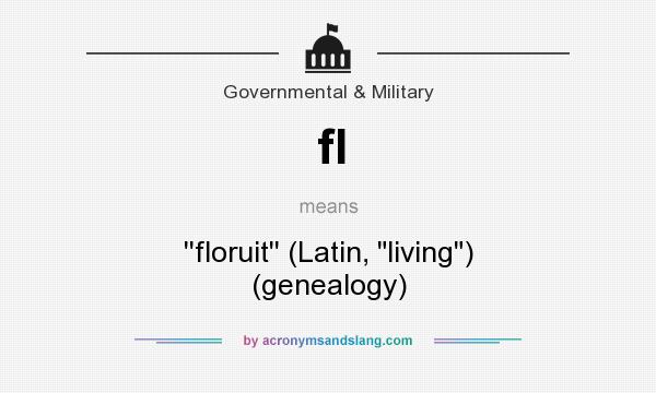 What does fl mean? It stands for ``floruit`` (Latin, 