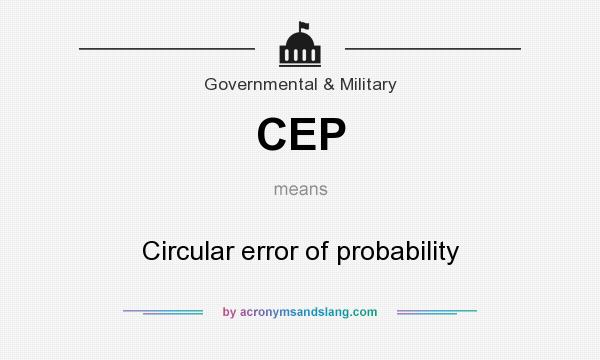What does CEP mean? It stands for Circular error of probability