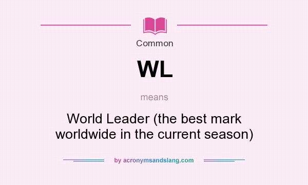 What does WL mean? It stands for World Leader (the best mark worldwide in the current season)