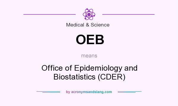 What does OEB mean? It stands for Office of Epidemiology and Biostatistics (CDER)