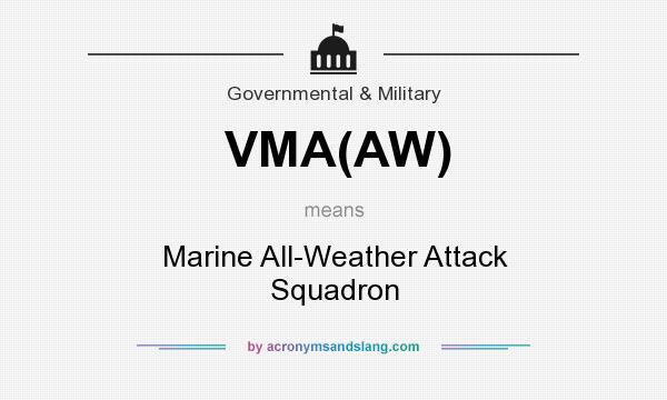 What does VMA(AW) mean? It stands for Marine All-Weather Attack Squadron