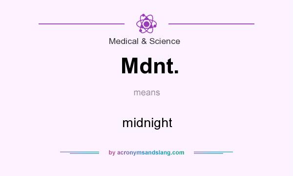 What does Mdnt. mean? It stands for midnight