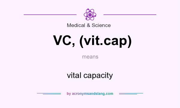 What does VC, (vit.cap) mean? It stands for vital capacity
