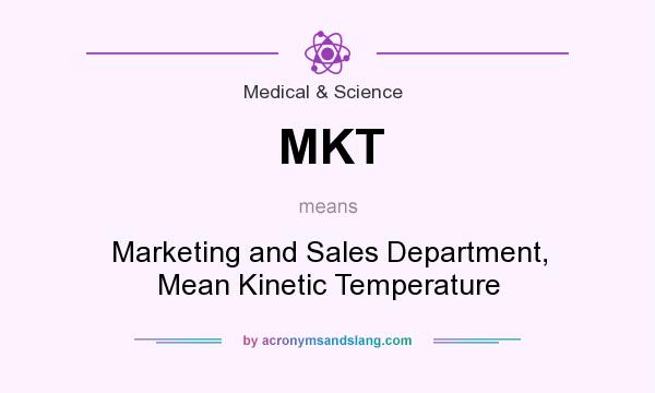 What does MKT mean? It stands for Marketing and Sales Department, Mean Kinetic Temperature
