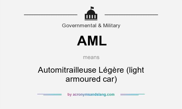 What does AML mean? It stands for Automitrailleuse Légère (light armoured car)