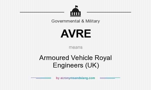 What does AVRE mean? It stands for Armoured Vehicle Royal Engineers (UK)