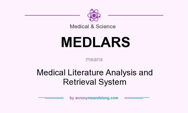 What does MEDLARS mean? It stands for Medical Literature Analysis and Retrieval System