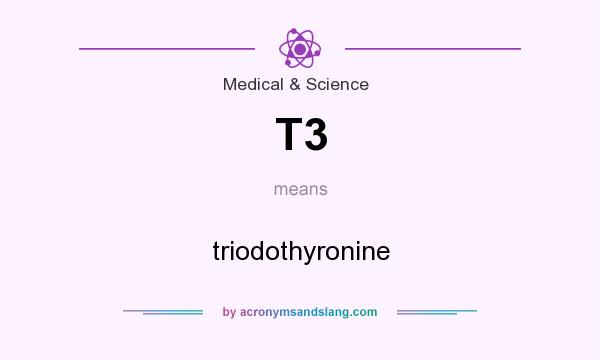 What does T3 mean? It stands for triodothyronine