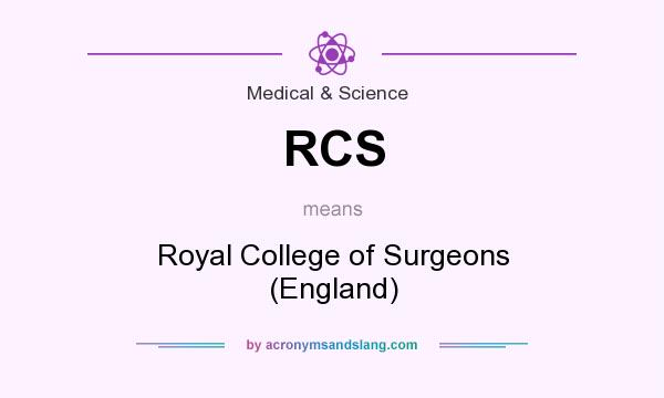 What does RCS mean? It stands for Royal College of Surgeons (England)