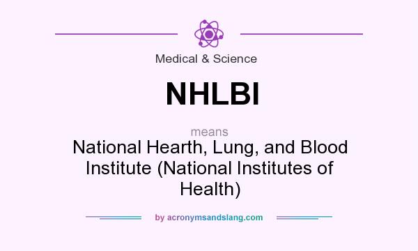 What does NHLBI mean? It stands for National Hearth, Lung, and Blood Institute (National Institutes of Health)