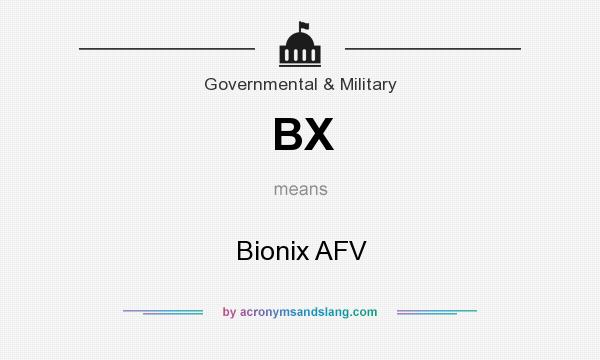 What does BX mean? It stands for Bionix AFV