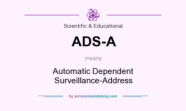 What does ADS-A mean? It stands for Automatic Dependent Surveillance-Address