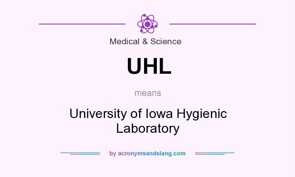 What does UHL mean? It stands for University of Iowa Hygienic Laboratory