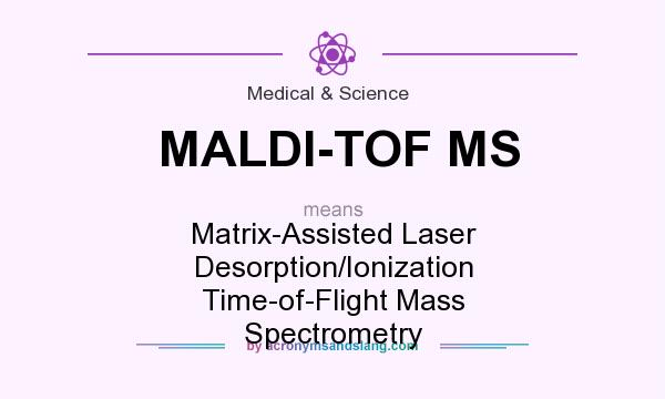 What does MALDI-TOF MS mean? It stands for Matrix-Assisted Laser Desorption/Ionization Time-of-Flight Mass Spectrometry