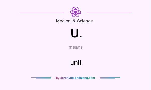 What does U. mean? It stands for unit