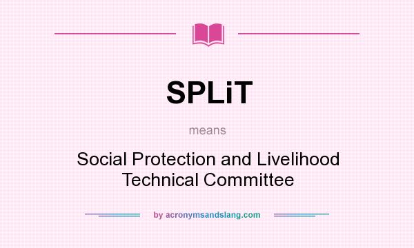 What does SPLiT mean? It stands for Social Protection and Livelihood Technical Committee