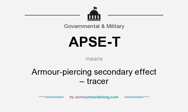 What does APSE-T mean? It stands for Armour-piercing secondary effect – tracer